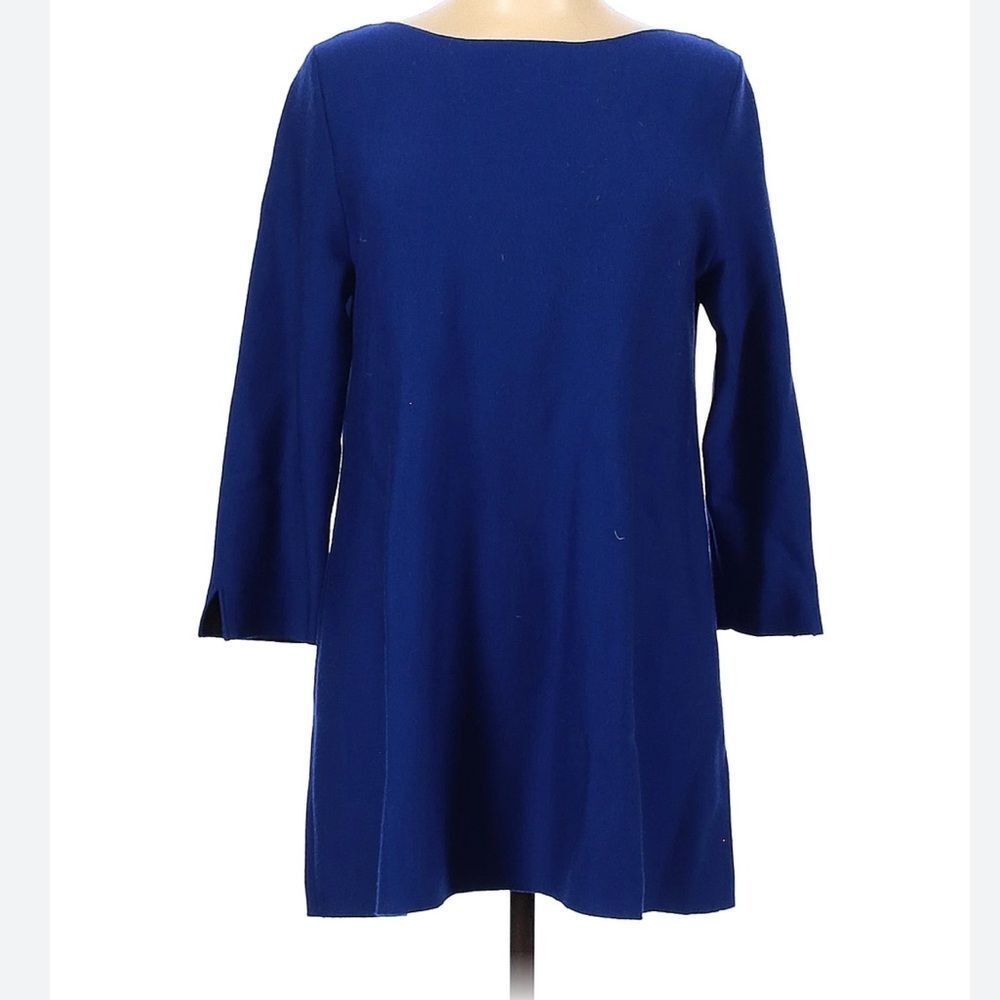 COS Blue Wool Long Sleeve Oversized long tunic sweater size medium new with tags